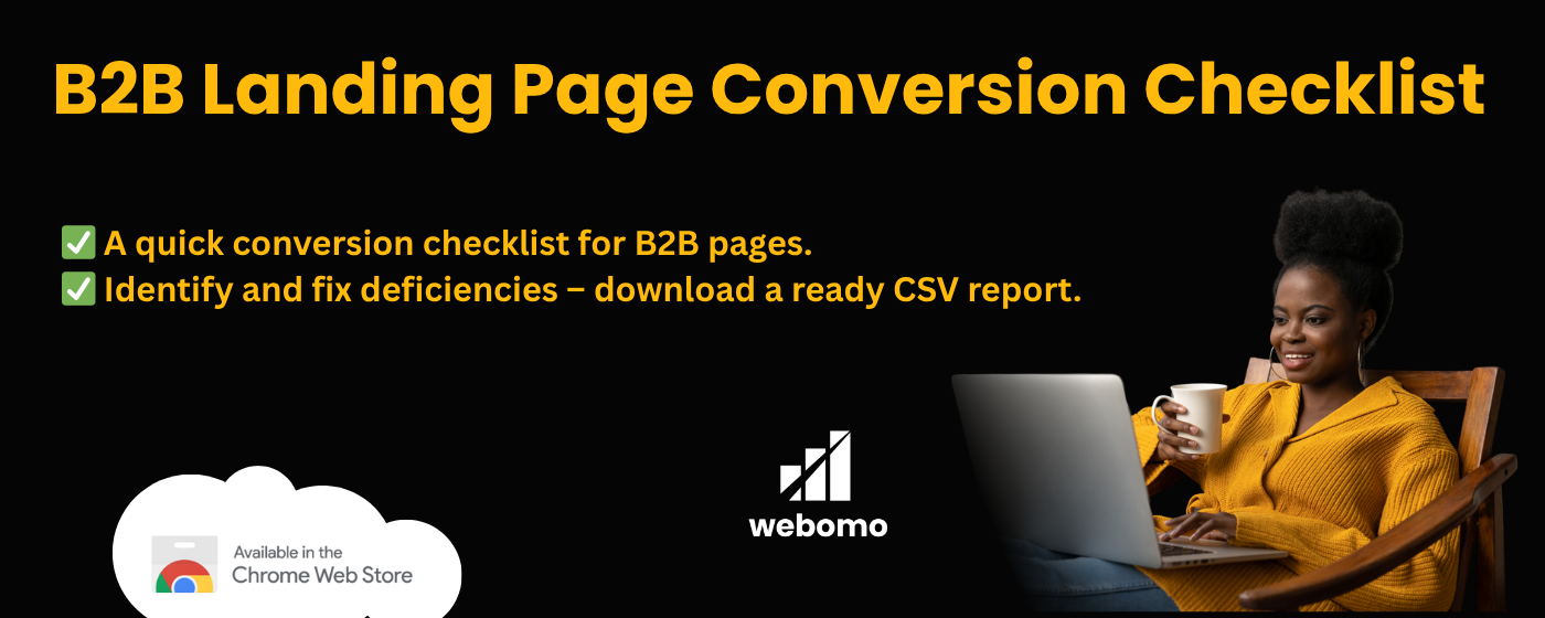 B2B Landing Page Conversion Checklist (1400 x 560 px)